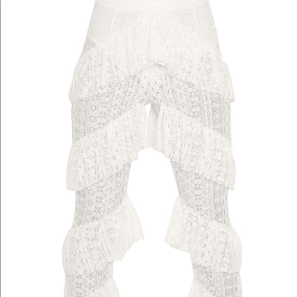 Pretty little thing flared pants all over lace